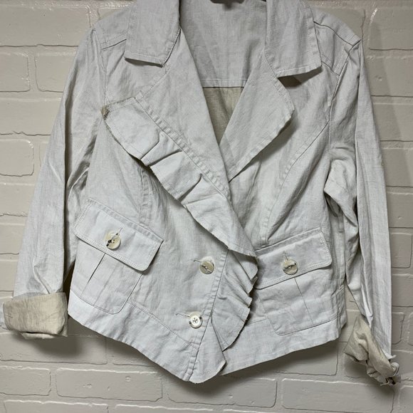 NWT Cabi Waxed Linen Jacket, Size Medium - Picture 12 of 12